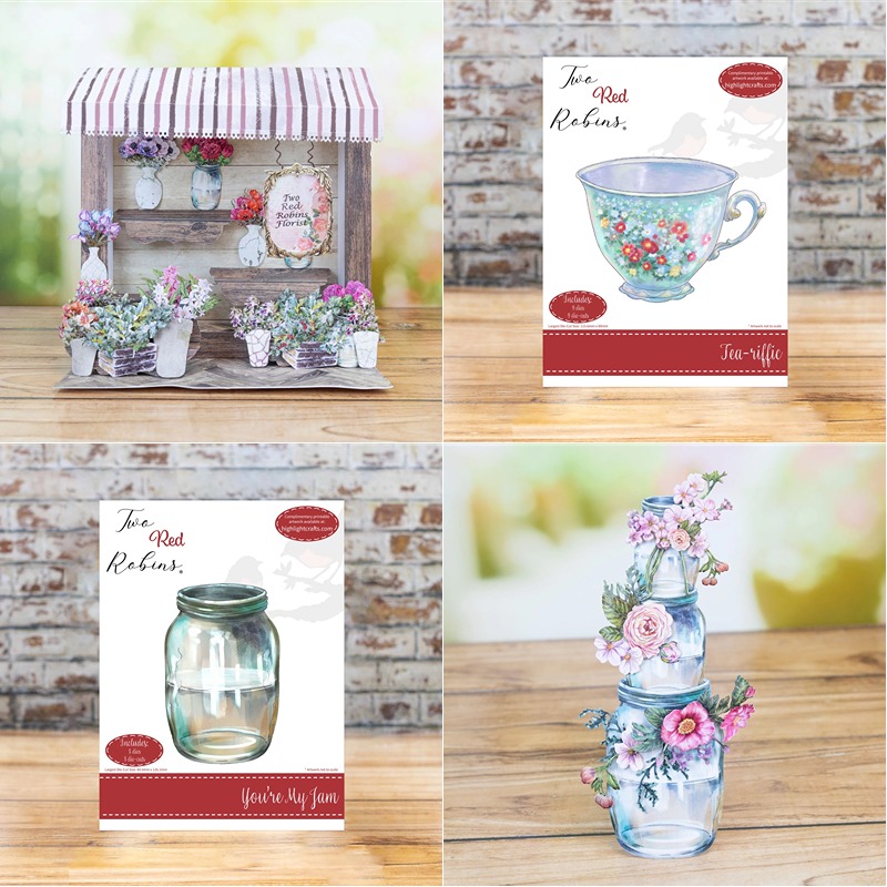 Craft Knife Set - Cerise Bloom Die Set Alat Pemotong
