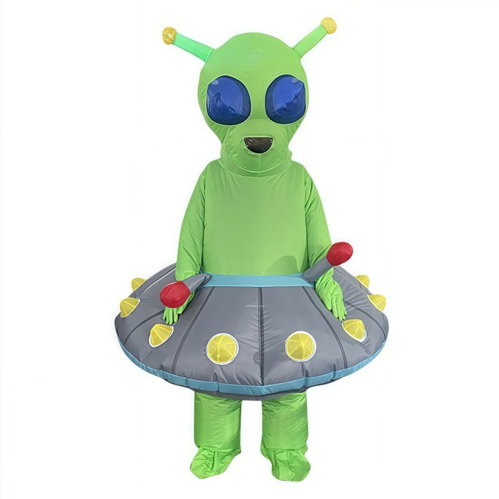 Cosplay Prop Business - Kostum Boneka Kartun UFO Alien Hijau