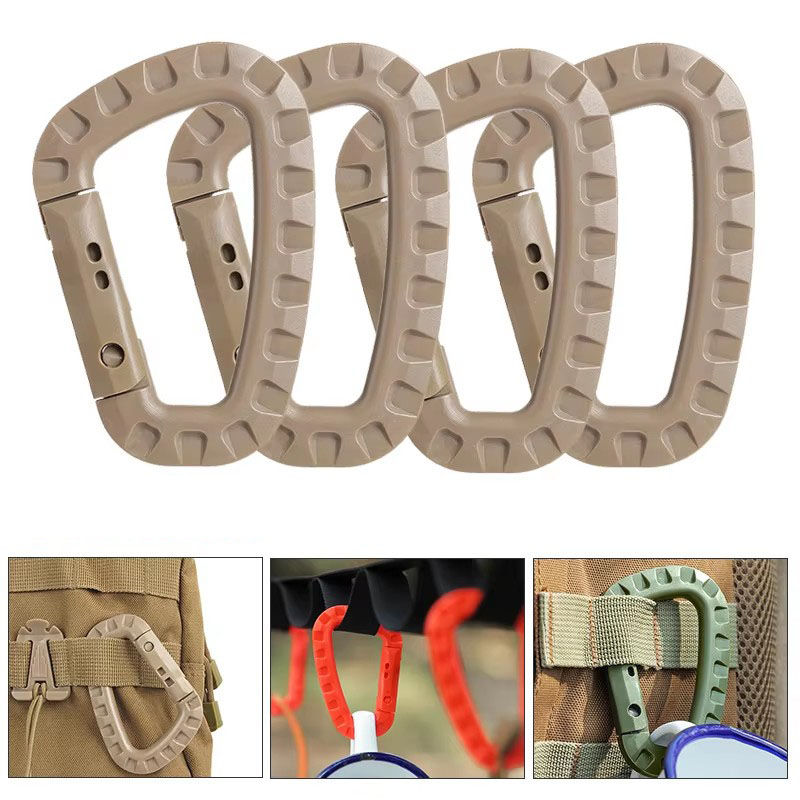 D Ring Strap - 1/3/5 Buah Klip Karabiner Plastik Pengait