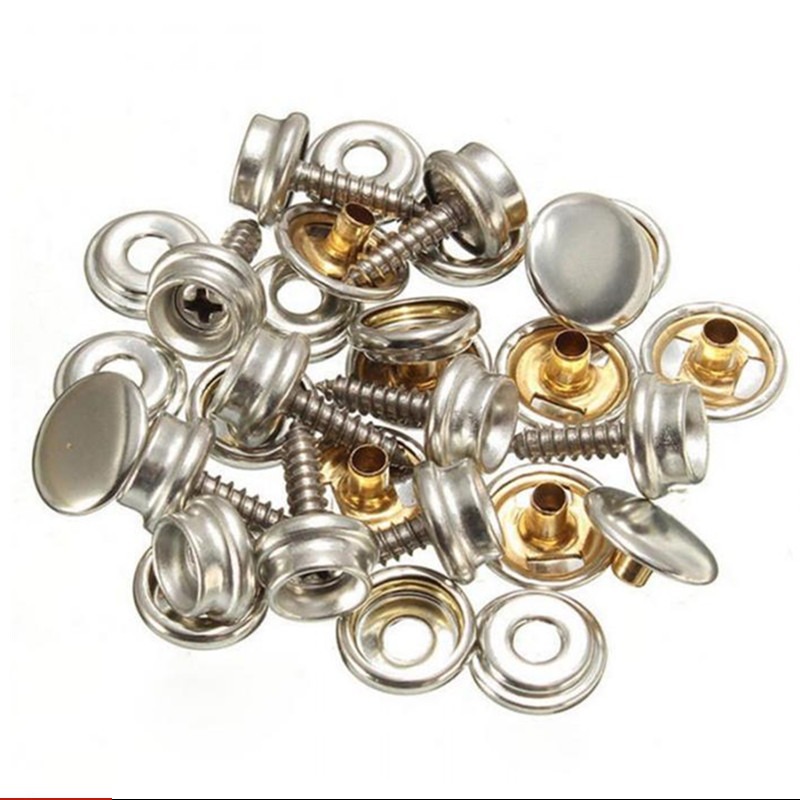 Snap Fastener Set - 10 set Kit pengencang jepret baja
