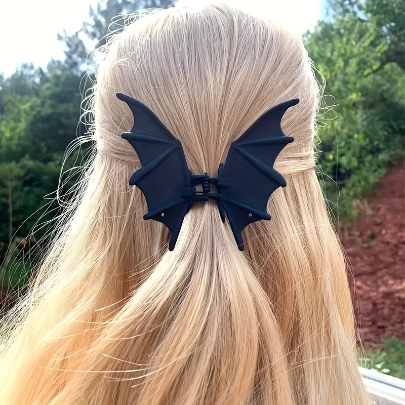 Cosplay Bat Prop - Jepit Rambut Kelelawar Gotik Halloween Hitam
