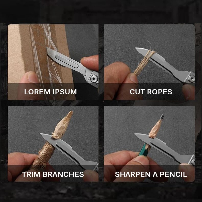 Pisau lipat baja tahan karat,  - Craft Knife Set ulasan dan harga
