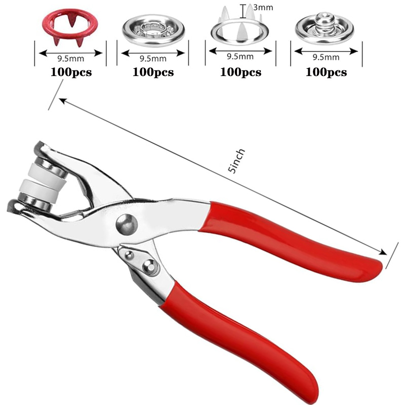 100 set tang jepret otomatis T - Snap Fastener Set ulasan dan harga