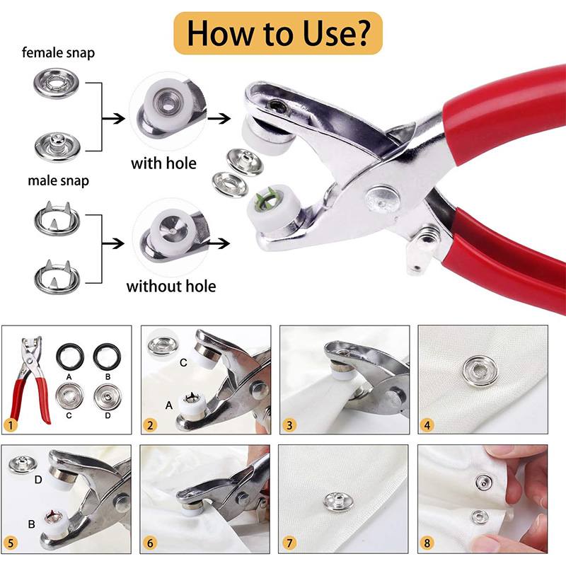 100 set tang jepret otomatis T - Snap Fastener Set ulasan dan harga