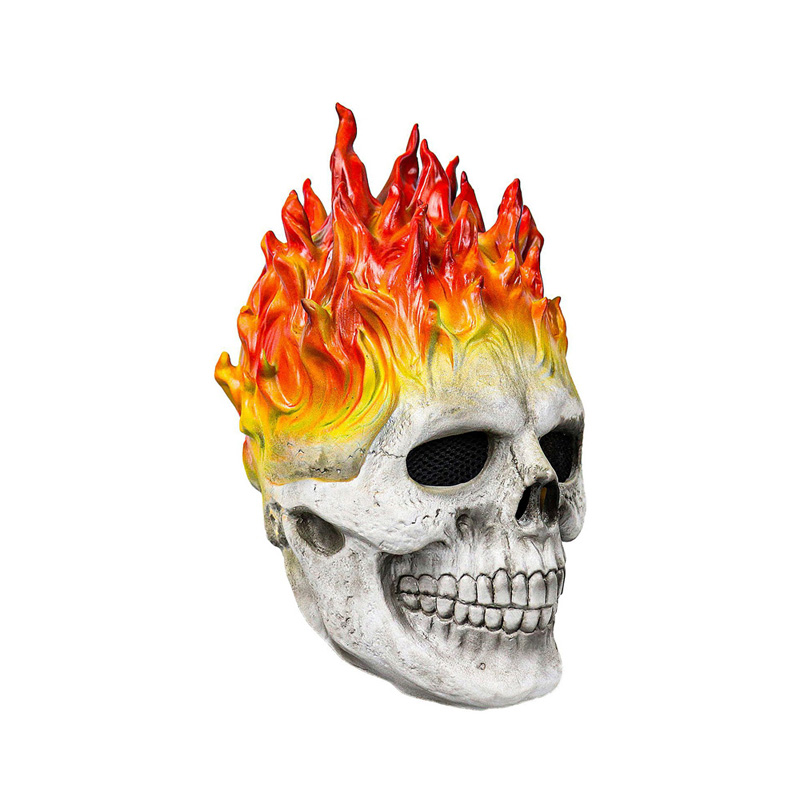 Topeng Halloween Tengkorak Api - Cosplay Flame Prop ulasan dan harga