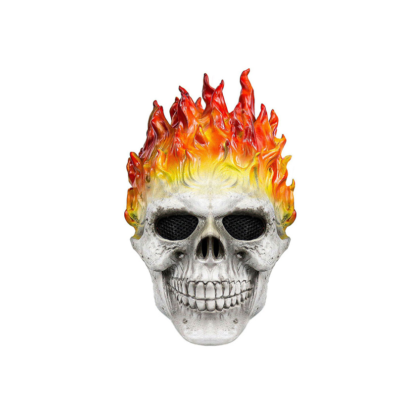 Topeng Halloween Tengkorak Api - Cosplay Flame Prop ulasan dan harga