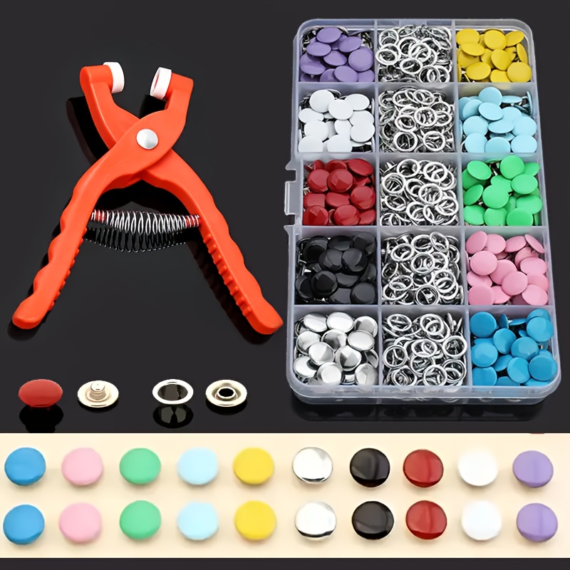 100Pcs Kancing Jahit Logam War - Snap Fastener Set ulasan dan harga