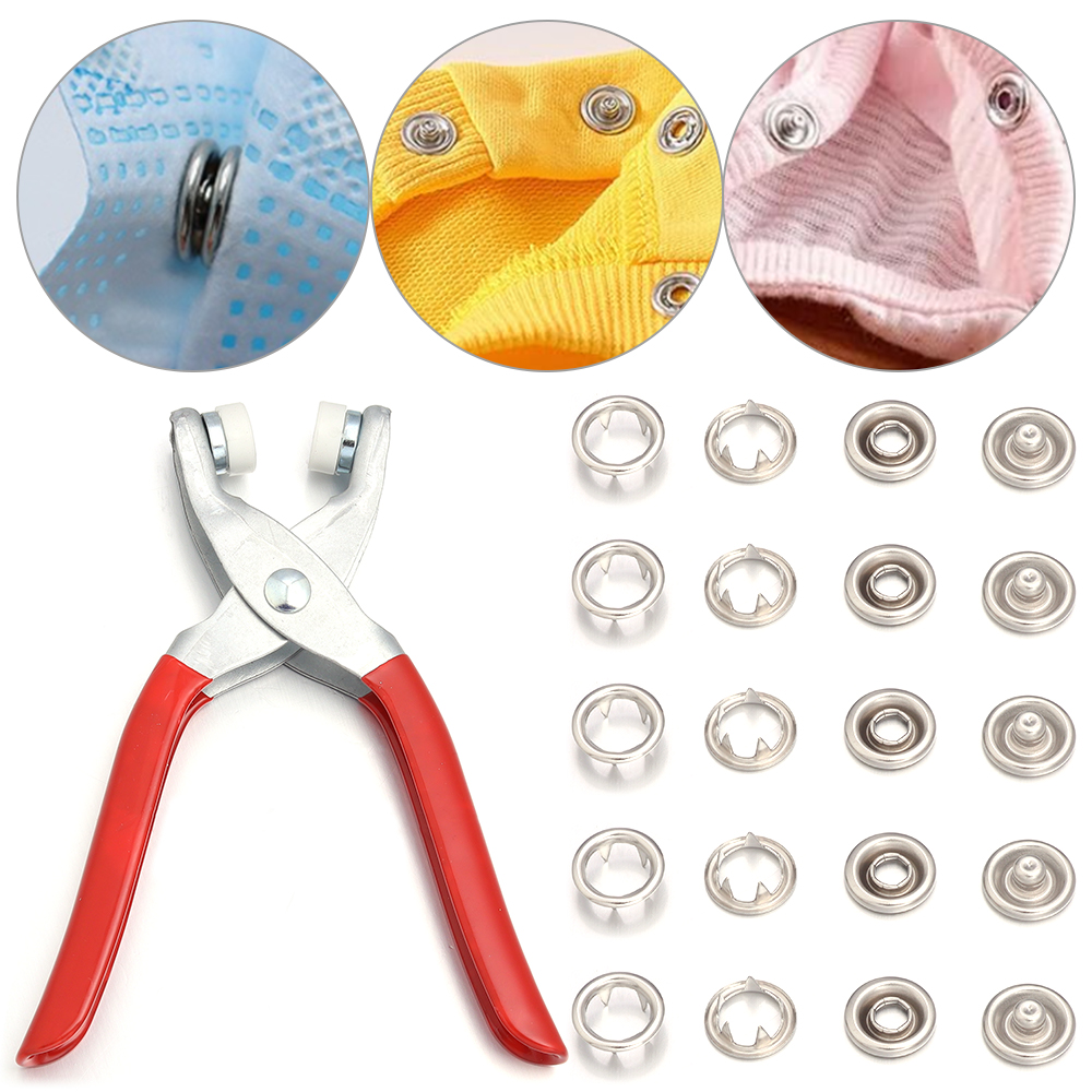 50 set 7.5/9.5/11mm Kancing Te - Snap Fastener Set ulasan dan harga