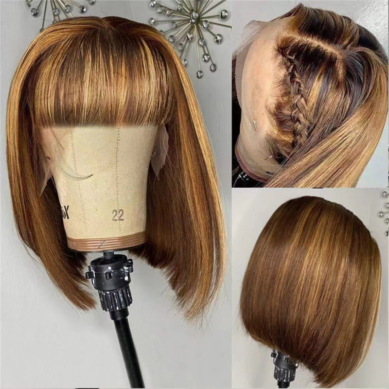 Wig pendek wanita dengan poni  - Wig Fiber Net ulasan dan harga