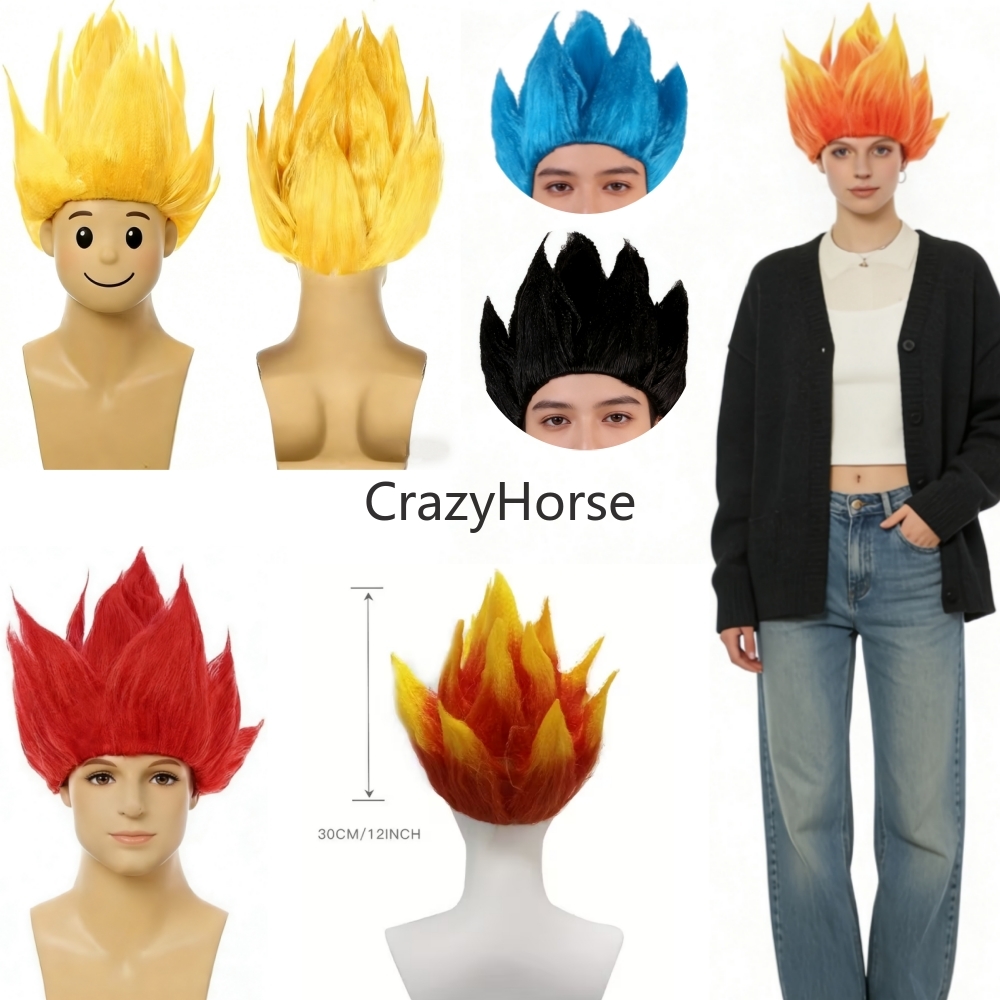 Wig Cosplay Saiyan Goku Anime  - Cosplay Flame Prop ulasan dan harga