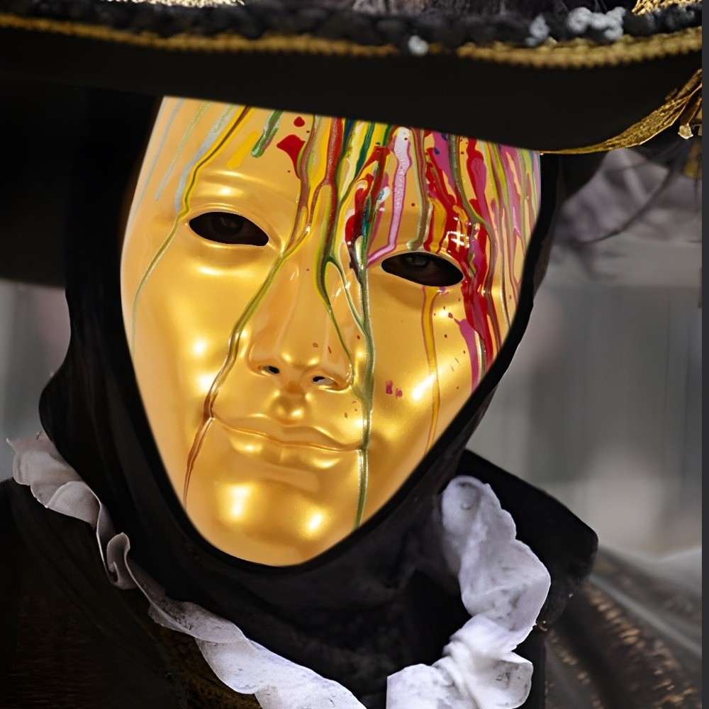 Masker Wajah Cat Phantom Plast - Cosplay Prop Paint ulasan dan harga