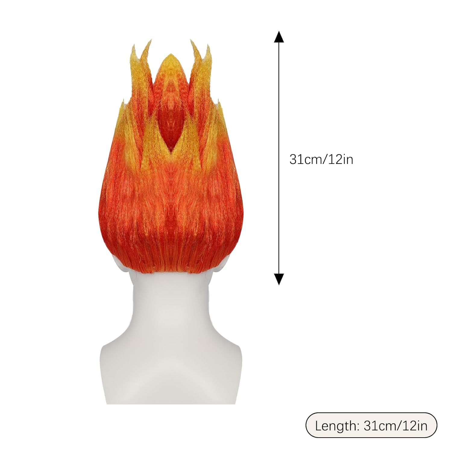 Wig Kostum Api, Wig Api Bergay - Cosplay Flame Prop ulasan dan harga