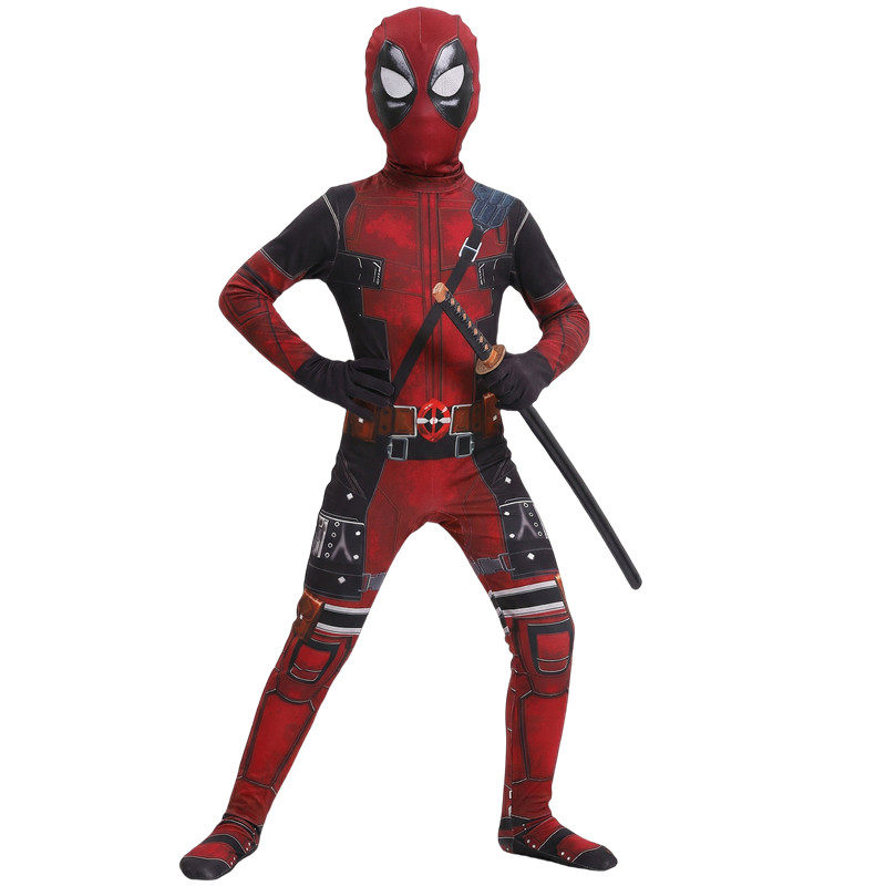 Kostum Deadpool Anak 3-12 Tahu - Cosplay Prop Dagger ulasan dan harga