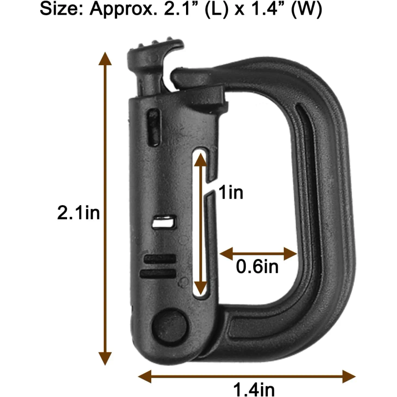 5 Buah Karabiner Taktis D-ring - D Ring Strap ulasan dan harga
