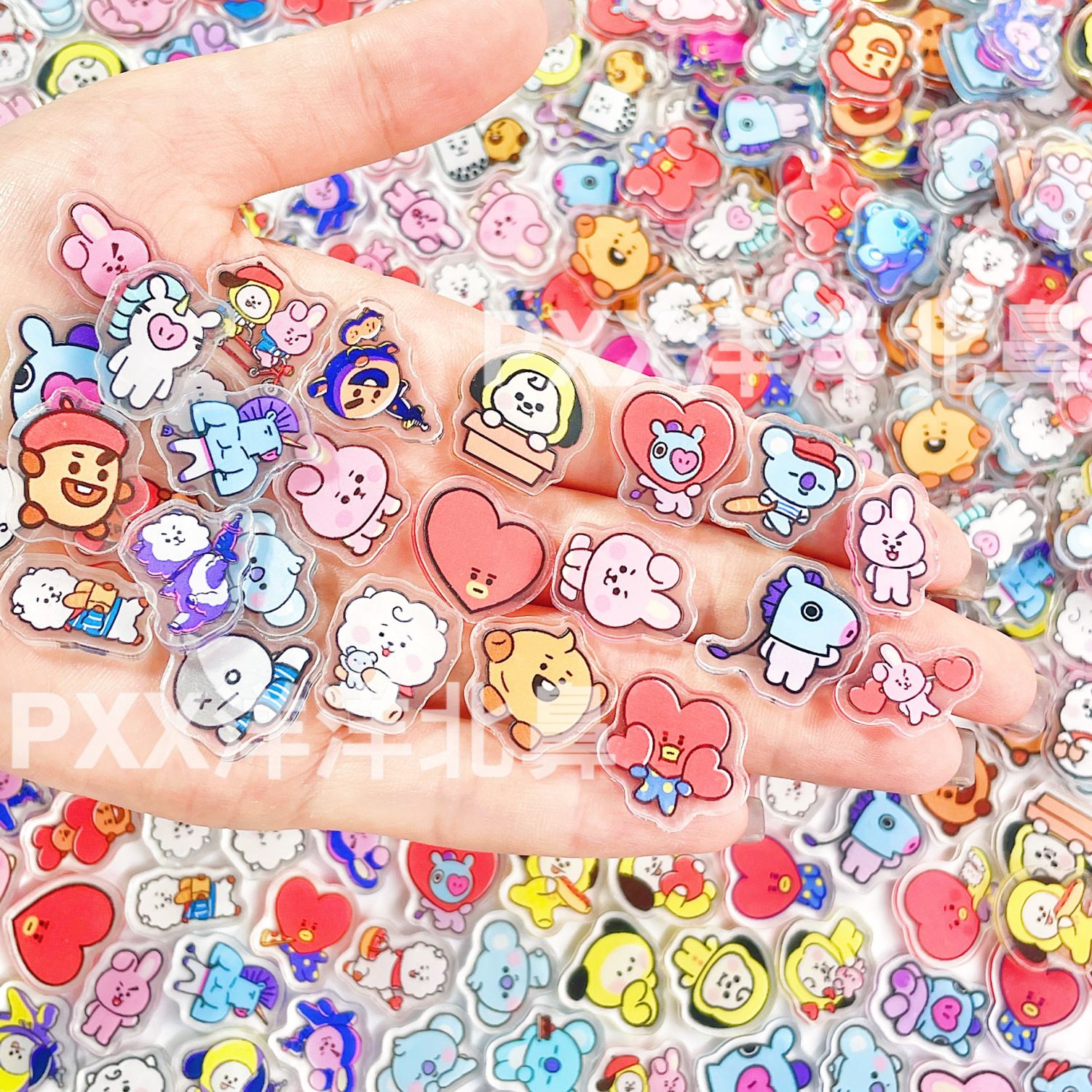 100 pcs BT21 BTS aksesoris akr - Acrylic Cosplay Prop ulasan dan harga