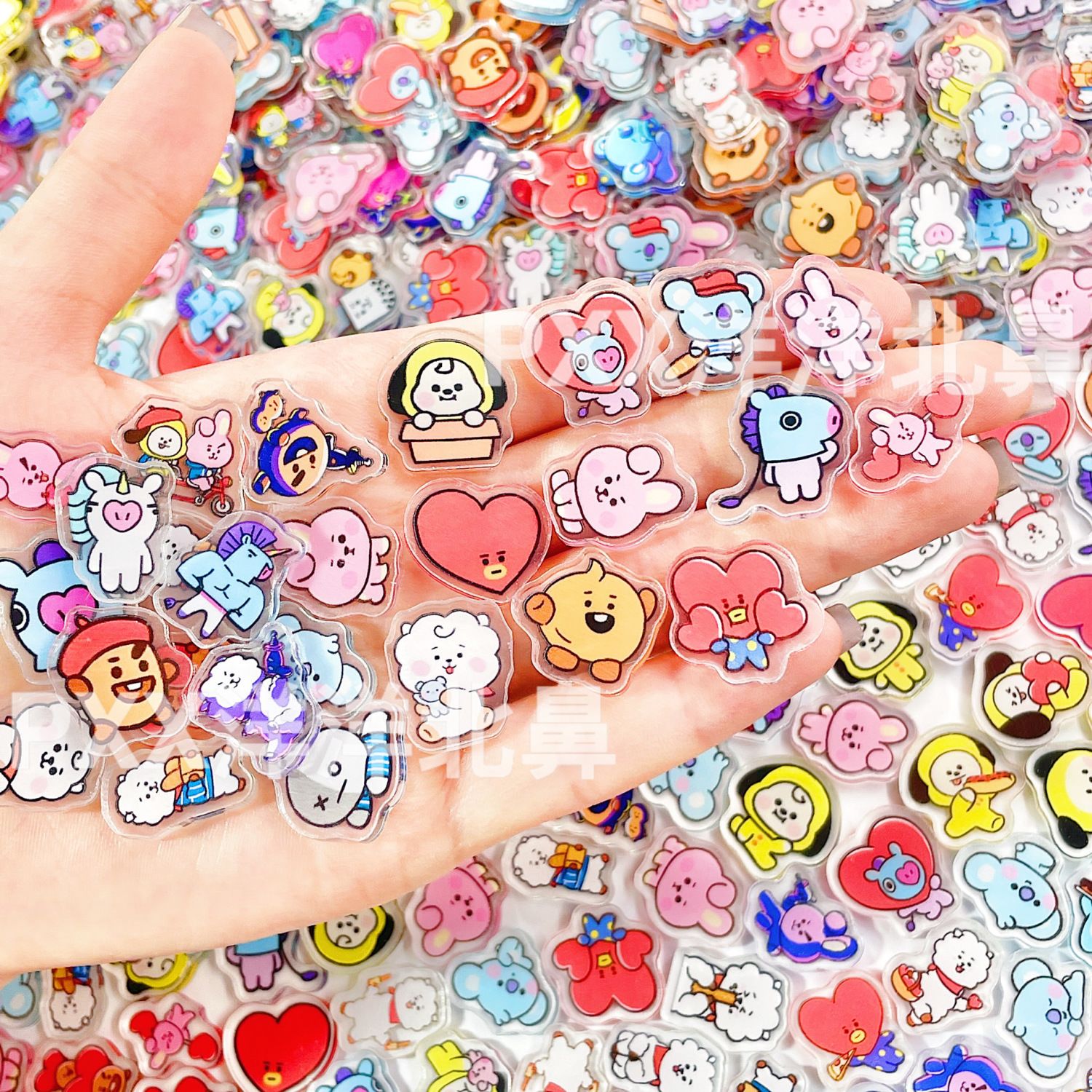 100 pcs BT21 BTS aksesoris akr - Acrylic Cosplay Prop ulasan dan harga