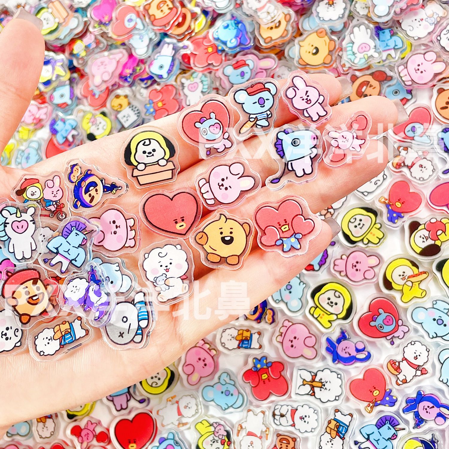 100 pcs BT21 BTS aksesoris akr - Acrylic Cosplay Prop ulasan dan harga