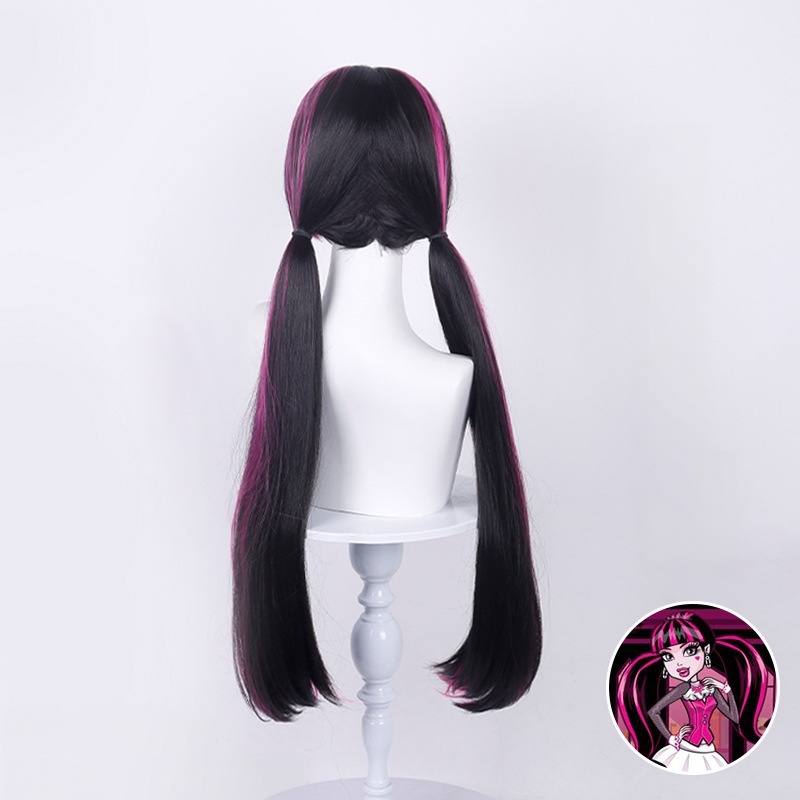 Wig Cosplay Anime Draculaura,  - Wig Fiber Net ulasan dan harga