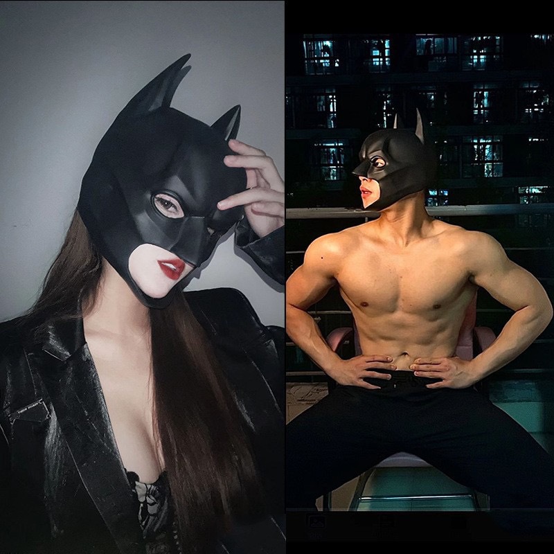 Topeng Lateks Pria dan Wanita, - Cosplay Bat Prop ulasan dan harga